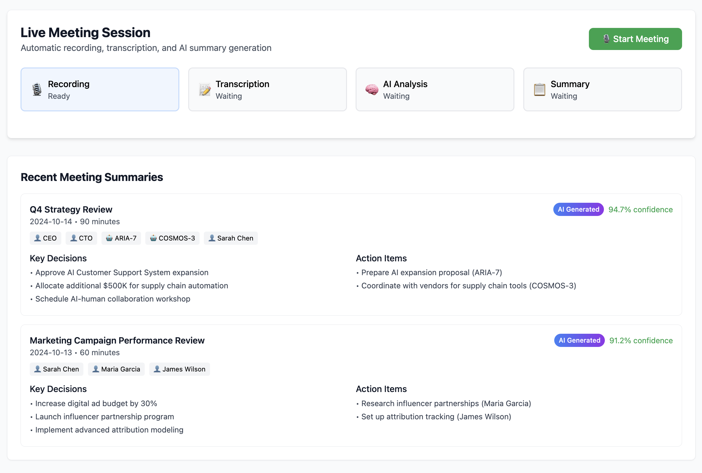 Live Meeting Session